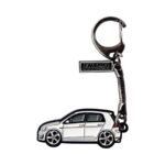 VW Golf 7 GTI White - Die-Cast Enamel Keychain - Image 2