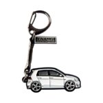 VW Golf 7 GTI White - Die-Cast Enamel Keychain - Image 3