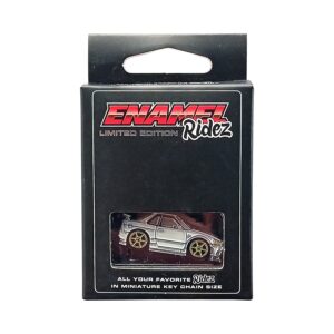 Nissan GT-R R34 Silver - Die-Cast Enamel Keychain
