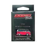 VW T1 Split Window Pink & White - Die-Cast Enamel Keychain