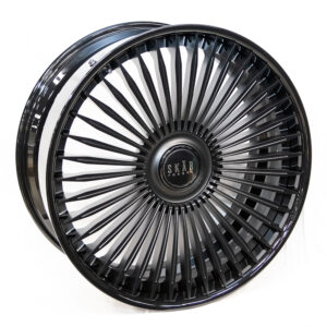 24" SKAR SKF-02 5/120 Matt Black Forged Alloy Wheels