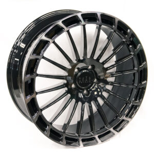 24" SKAR SKF-05 5/130 Gloss Black Machined Lip Forged Alloy Wheels