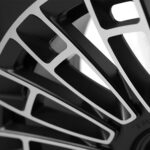 23" SKAR SKF-15 5/130 Matt Black Machined Face Forged Alloy Wheels - Image 2