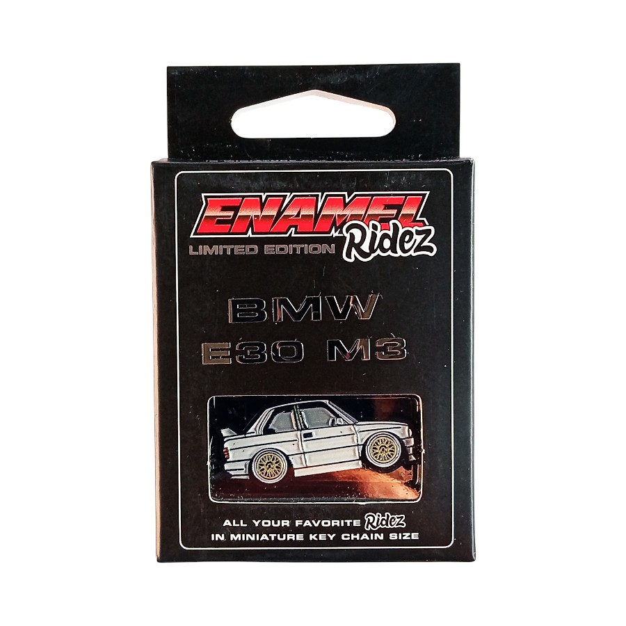 ENM-BM3SL BMW E30 M3 Silver - Die-Cast Enamel Keychain - Image 1