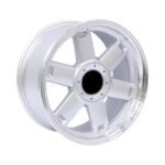 17" PE60 4/100 & 5/100 Silver Machine Edge Alloy Wheels