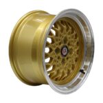 15" EWT-R254-G 4/100 Gold Face Machine Lip Alloy Wheels