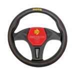 Momo Comfort Black with Red Stitch Steering Wheel Cover