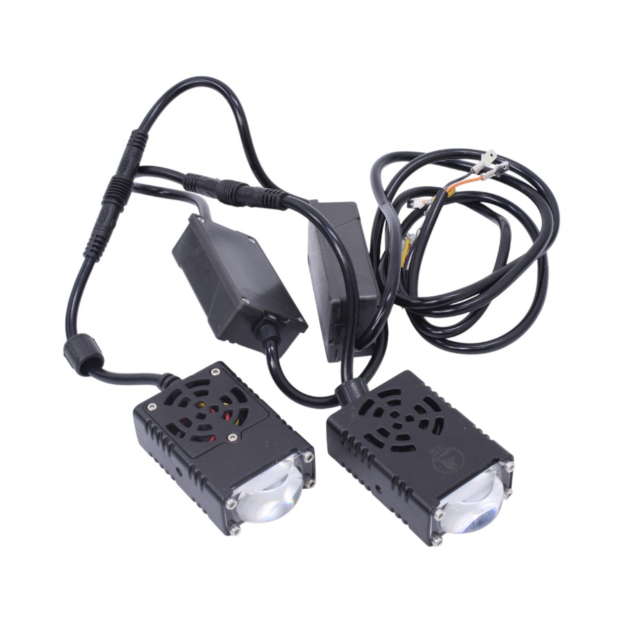 LED GRID 1LED 40x65x20mm Universal 1-LED Grid Grill Light - Yellow/White - 40x65x20mm (pair) - Image 1