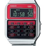 Casio Retro Red/Silver Databank Watch CA-500WE-4BDF