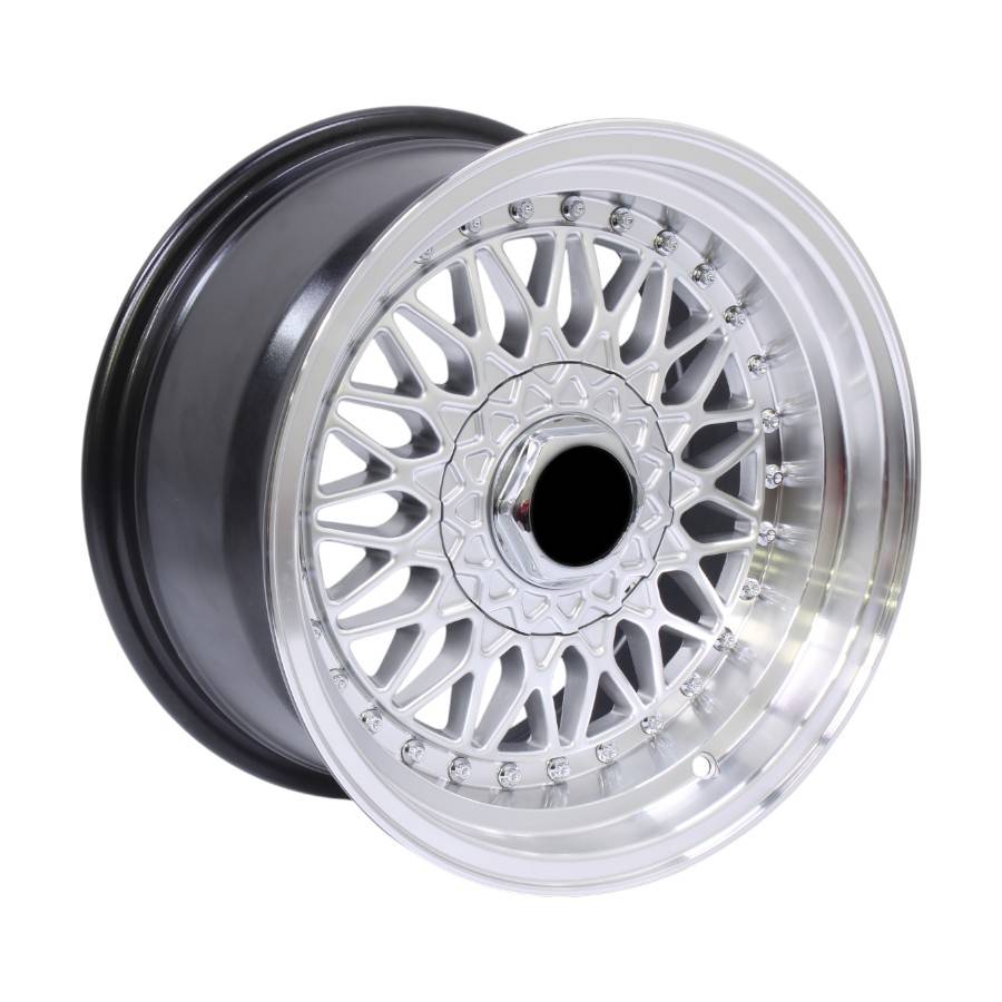 KS031-HS 15 15" KS031-HS 4/100 & 5/100 Hyper Silver Machine Alloy Wheels - Image 1
