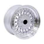 16" E2502 4/100 & 4/108 Silver Machine Lip With Rivets Alloy Wheels