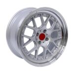 17" S2501 4/100 Silver Machine Lip Alloy Wheels