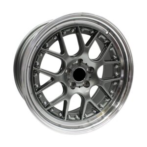 17" TWC391 5/100 Gunmetal Machine Lip Alloy Wheels