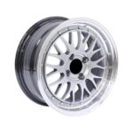 15" NDT-055 4/100 Hyper Black Machine Lip Alloy Wheels