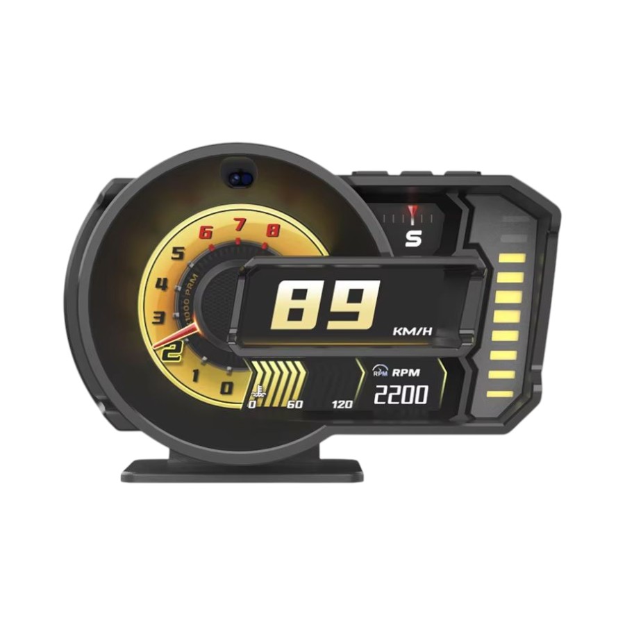 OBDH-A590S HUD Display A590s (3.5" LCD) - OBD2+GPS, Acceleration/Brake Test - Image 1