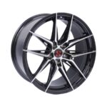 18" GT-340 5/114 Gloss Black Machine Face Alloy Wheels
