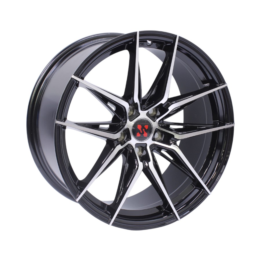 GT-340 New18" GT-340 5/114 Gloss Black Machine Face Alloy Wheels - Image 1