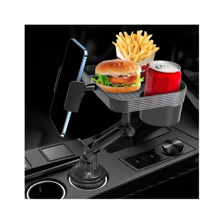 Vehicle Car Cup Holder Tray with Phone Mount - Automotive Food Tray for ...