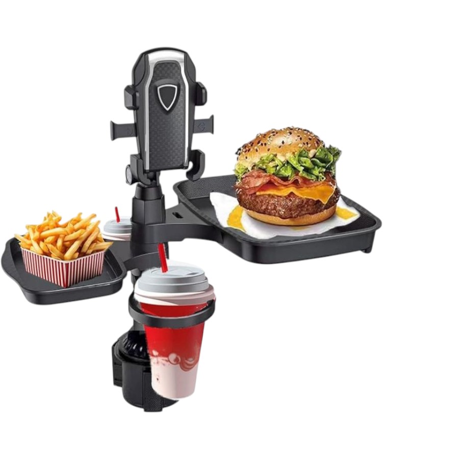 94140 BLK HOLDER 3-in-1 Multifunctional Cup Holder Phone Stand Car Cup Holder Expander with Swivel Adjustable Base - Image 1