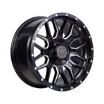 18" A-Line Cascade 5/139 Velvet Black Milled Alloy Wheels