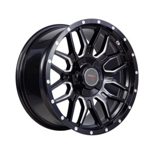 18" A-Line Cascade 5/139 Velvet Black Milled Alloy Wheels