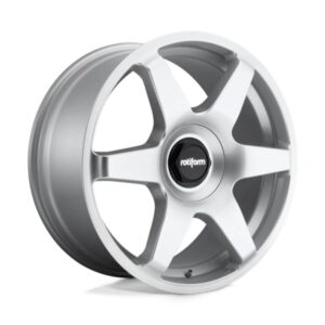 18" Rotiform Six 5/100 & 5/112 Gloss Silver Alloy Wheels
