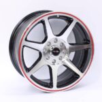 15" Racing Hart Hepta 4/100 & 4/108 Gloss Black Alloy Wheels