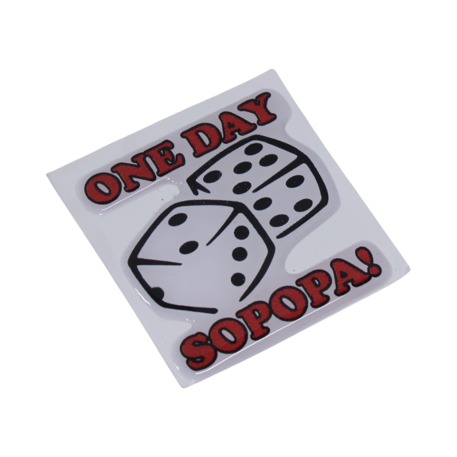 RBP011 Dice 3D Gel Dome Sticker - Image 1