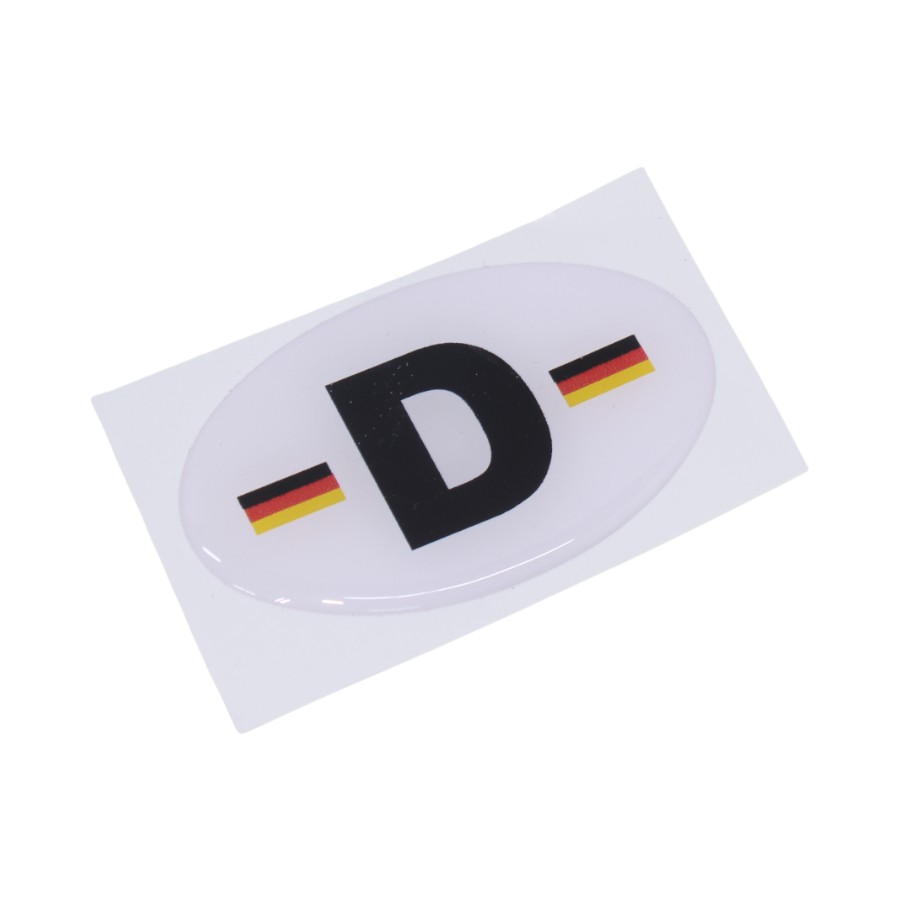 RBP013 D Oval 3D Gel Dome Sticker - Image 1