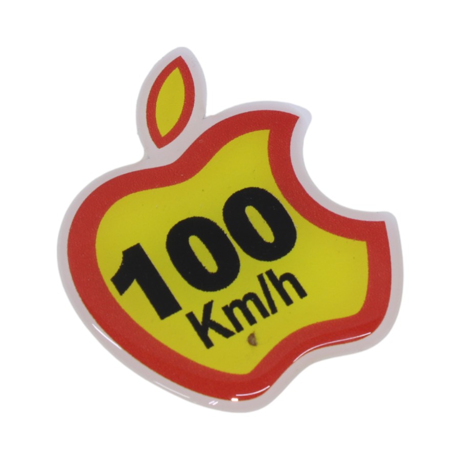 RBP043 100KM Apple 3D Gel Dome Sticker - Image 1