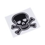 Cross Skull Black 3D Gel Dome Sticker