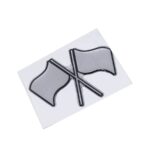 Flag Chrome 3D Gel Dome Sticker