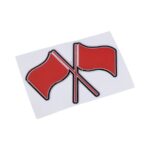 Flag AG Red 3D Gel Dome Sticker