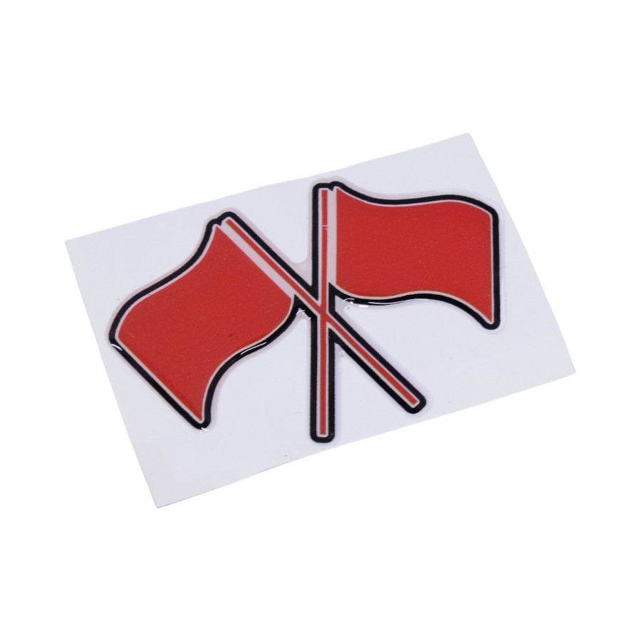 RBP053 Flag AG Red 3D Gel Dome Sticker - Image 1