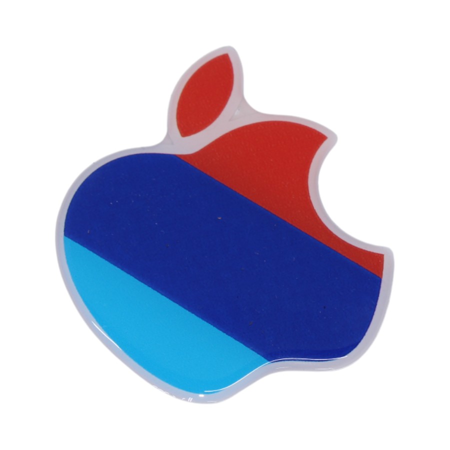 RBP056 M Colour Apple 3D Gel Dome Sticker - Image 1