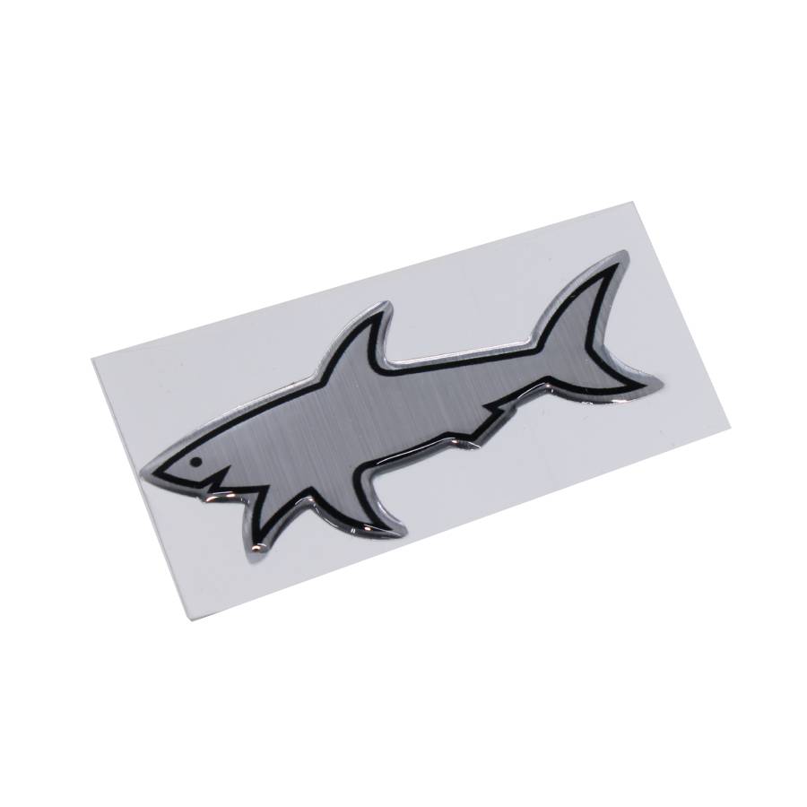 RBP059 Shark Chrome 3D Gel Dome Sticker - Image 1