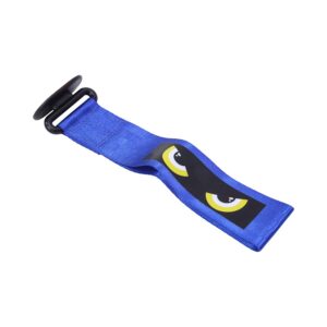 Decorative Non-Functional Tow Hook Strap with BadBoy Design (Blue)