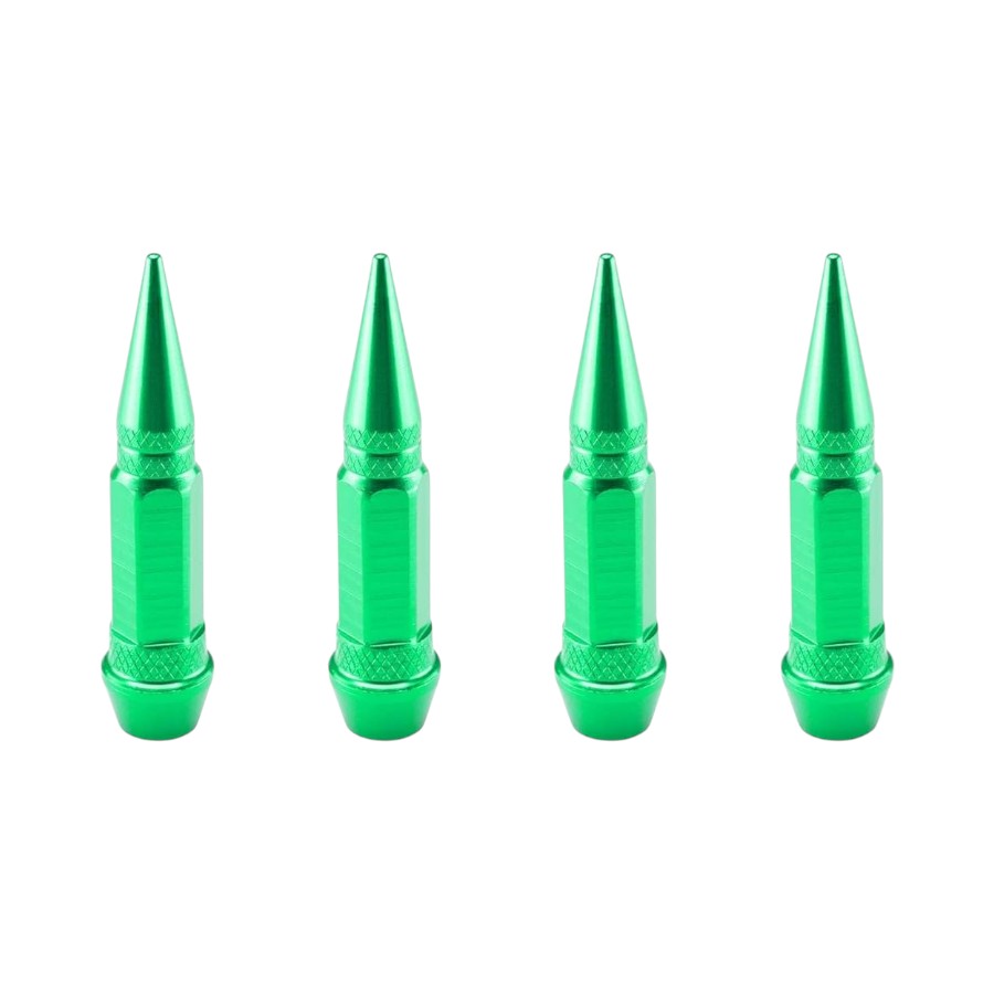 VALVE SPIKE GREEN Decorative Long Spike Valve Caps (Green) - Image 1