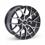 15" Racing Hart Wieve 4x100x108 Gloss Black Machine Lip Alloy Wheels