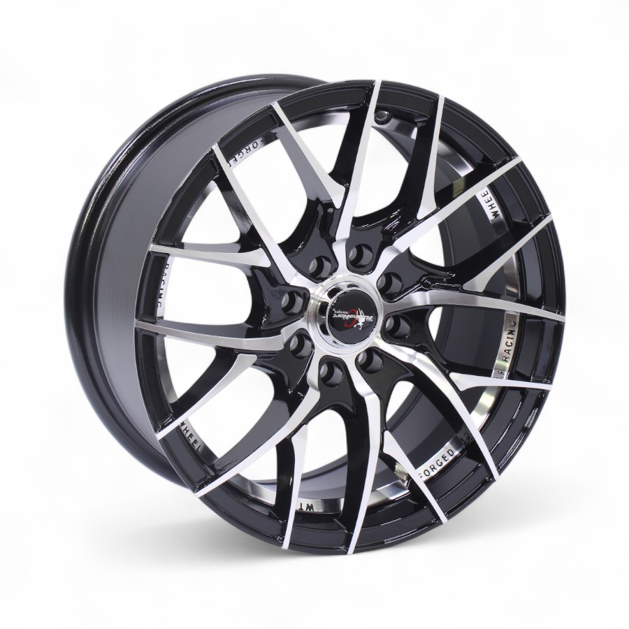 WIEVE 15 15" Racing Hart Wieve 4x100x108 Gloss Black Machine Lip Alloy Wheels - Image 1
