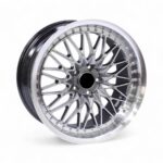 18" ZAR-2025 5/112/114 Hyper Black Machine Edge With Chrome Rivets Alloy Wheels