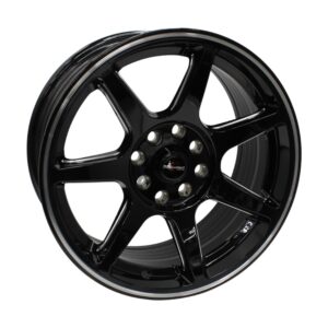 15" Racing Hart Hepta 4/100 & 4/108 Gloss Black Milled Alloy Wheels