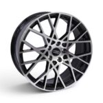 18" AV-73-MB 5/112 Black Machine Face Alloy Wheels