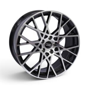 18" AV-73-MB 5/112 Black Machine Face Alloy Wheels