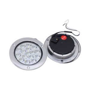 Universal 4" White LED Truck Light with Chrome Trim (Pair)