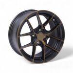 15" SSW F102 4/100 Black with Polished Bronze Face Alloy Wheels