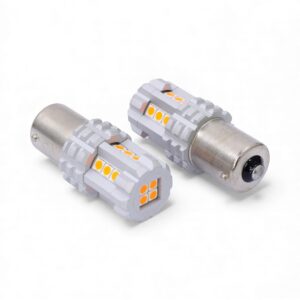 SMD LED Replacement Bulb - Type: 1156 Single Contact Orange (Pair)