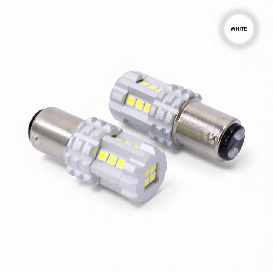 1157 BAY150 WHT SMD LED Replacement Bulb - Type: 1156 Double Contact White(Pair) - Image 1
