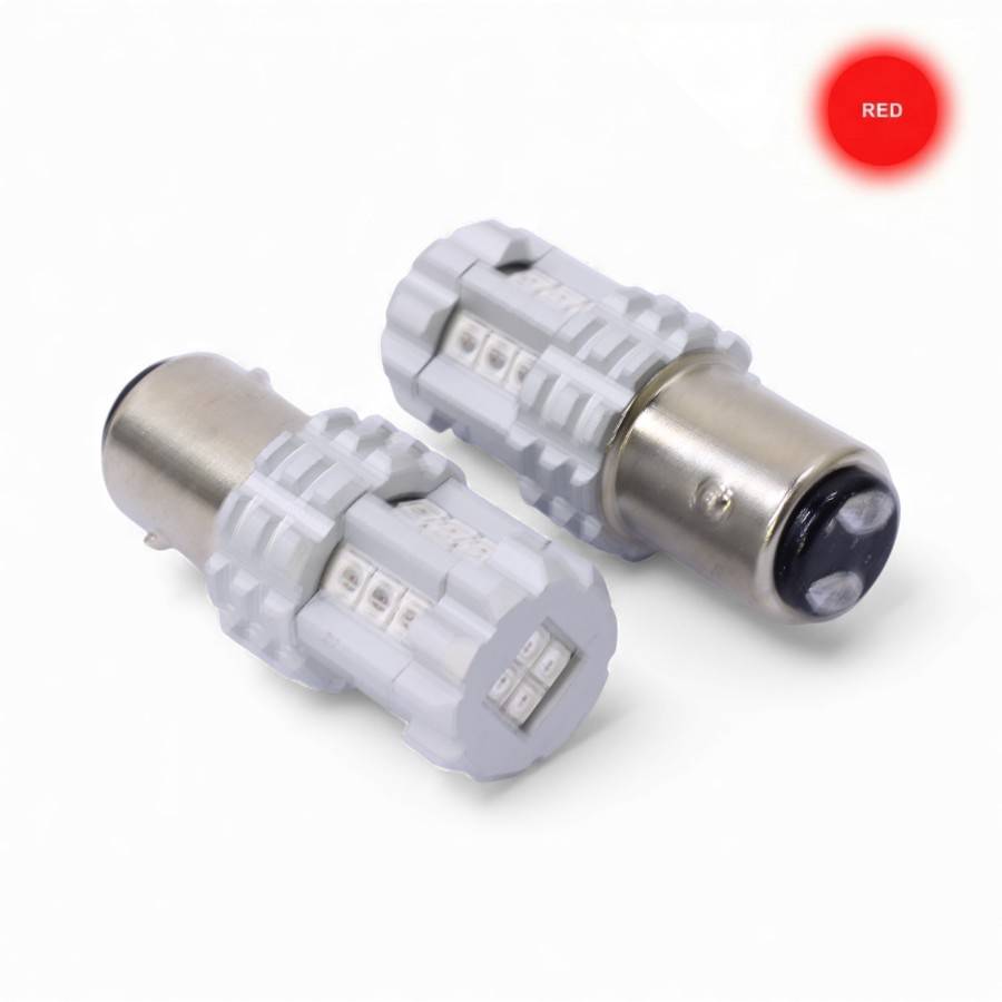1157 BAY150 RED SMD LED Replacement Bulb - Type: 1156 Double Contact Red (Pair) - Image 1