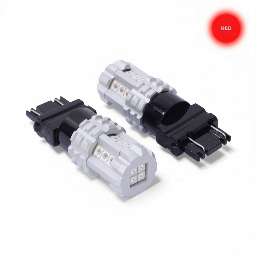 T25 3157 RED SMD LED Replacement Bulb - Type T25 3157 Wedge Red (pair) - Image 1